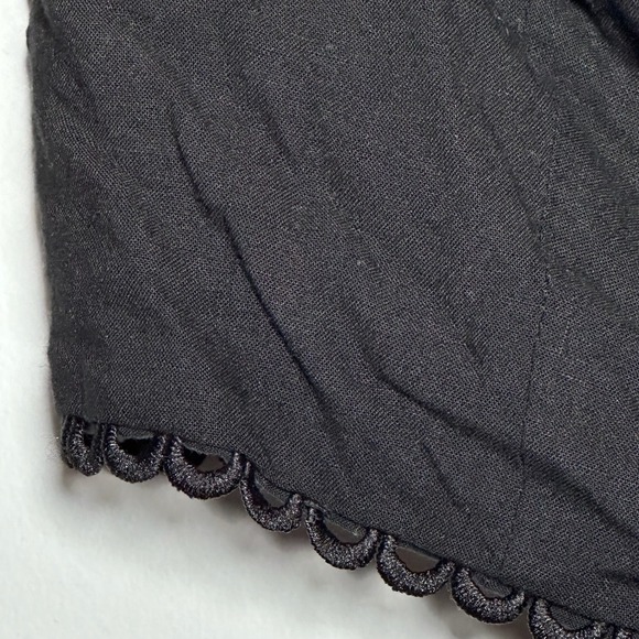 Lulus Black Off Shoulder Ruffle Cropped Puff Sleeve Top‎ Womens Size Small - Picture 9 of 10